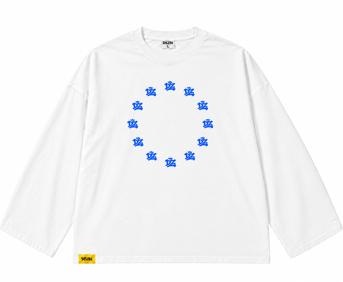 Longsleeve White DSZN bleu