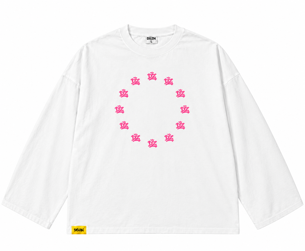 Longsleeve White DSZN rose